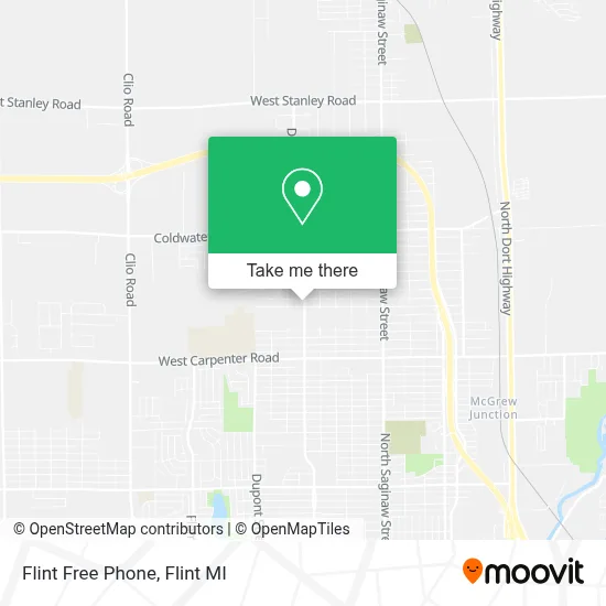 Flint Free Phone map