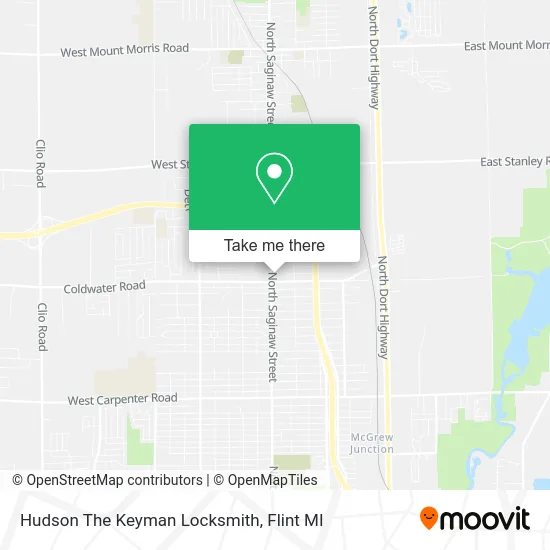 Hudson The Keyman Locksmith map