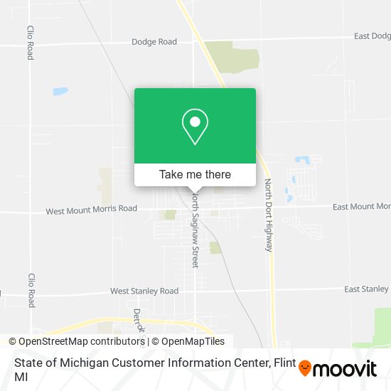 State of Michigan Customer Information Center map