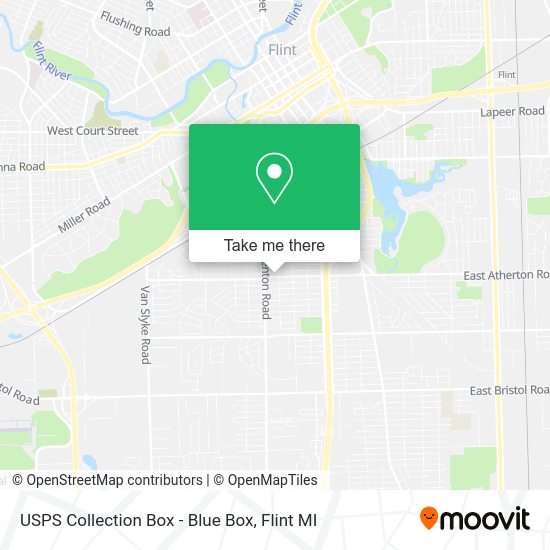 USPS Collection Box - Blue Box map