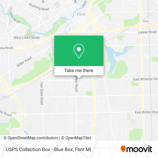 Mapa de USPS Collection Box - Blue Box