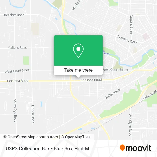 USPS Collection Box - Blue Box map