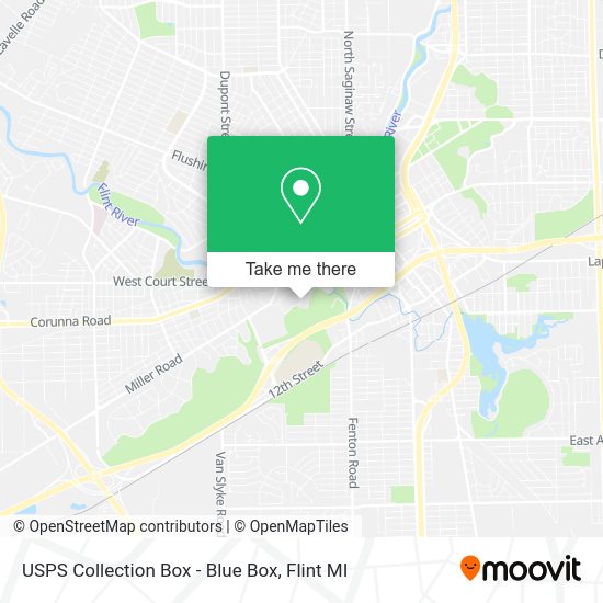 USPS Collection Box - Blue Box map