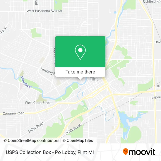 Mapa de USPS Collection Box - Po Lobby
