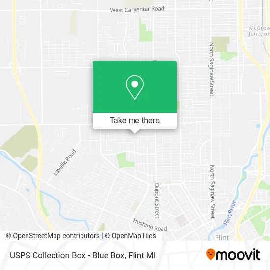 USPS Collection Box - Blue Box map
