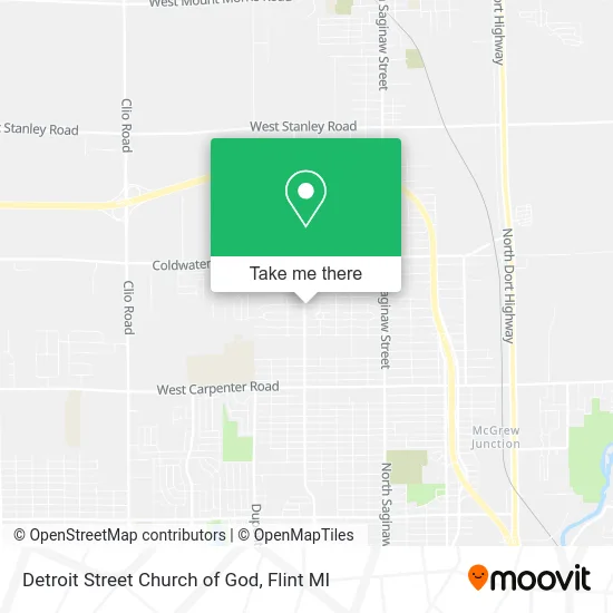 Mapa de Detroit Street Church of God