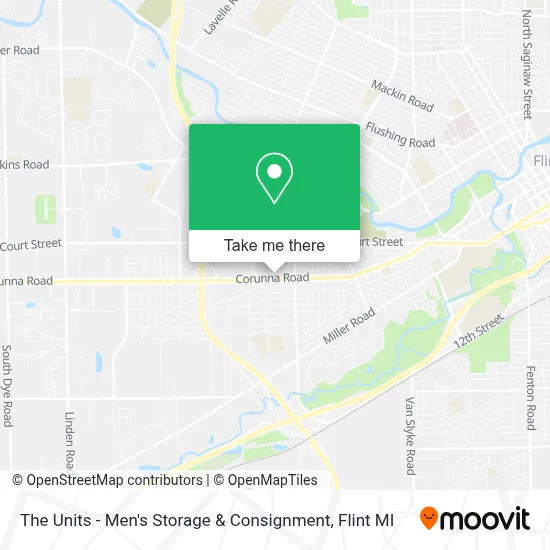 The Units - Men's Storage & Consignment map