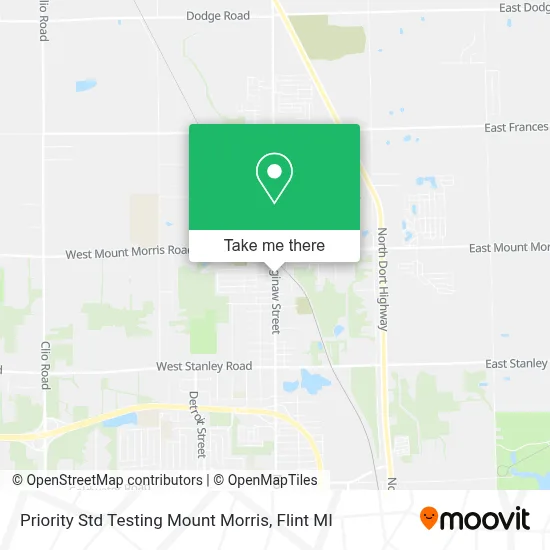 Priority Std Testing Mount Morris map