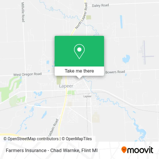 Farmers Insurance - Chad Warnke map