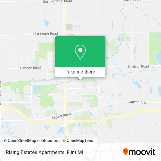 Rising Estates Apartments map