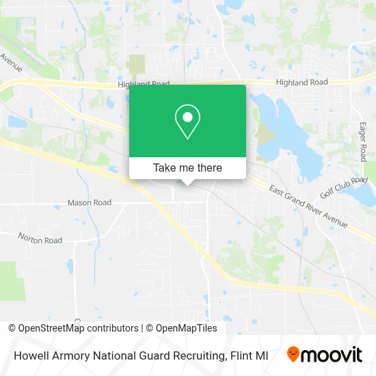 Howell Armory National Guard Recruiting map