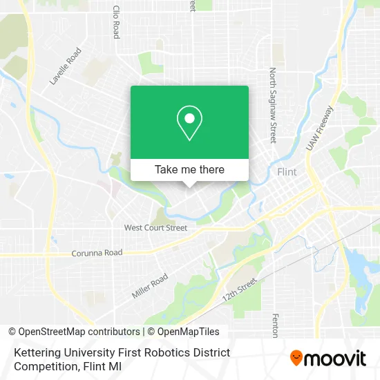 Kettering University First Robotics District Competition map