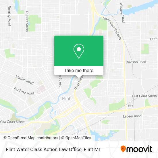 Flint Water Class Action Law Office map