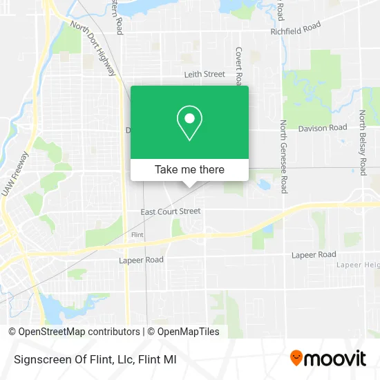 Signscreen Of Flint, Llc map