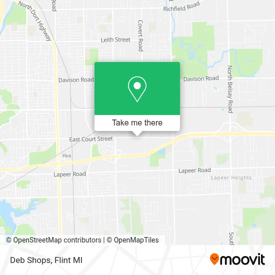 Deb Shops map