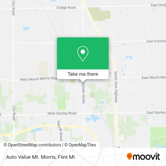 Auto Value Mt. Morris map