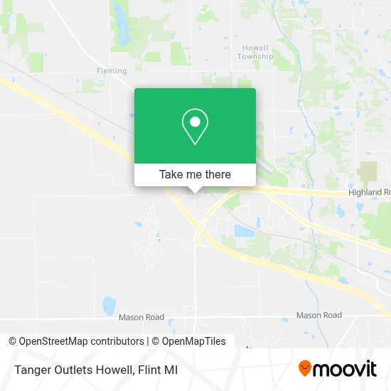 Tanger Outlets Howell map