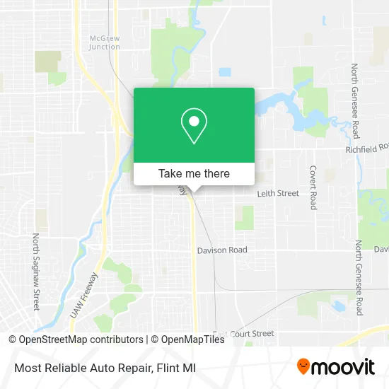 Most Reliable Auto Repair map