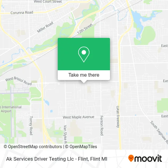 Ak Services Driver Testing Llc - Flint map