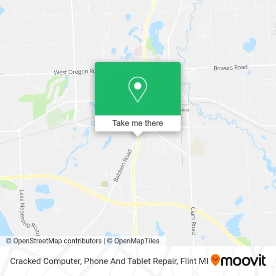Cracked Computer, Phone And Tablet Repair map