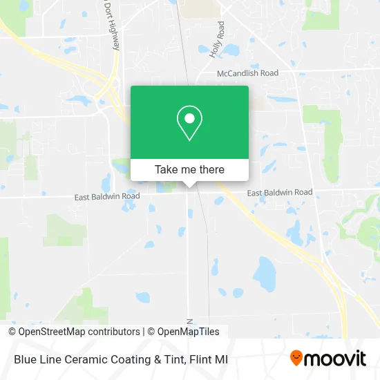 Blue Line Ceramic Coating & Tint map