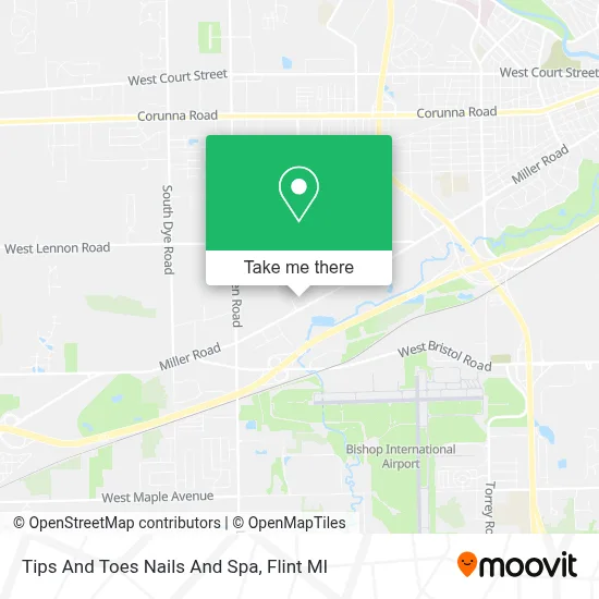 Tips And Toes Nails And Spa map