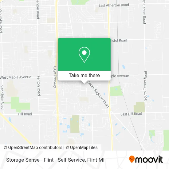Storage Sense - Flint - Self Service map
