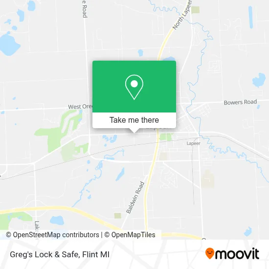 Greg's Lock & Safe map