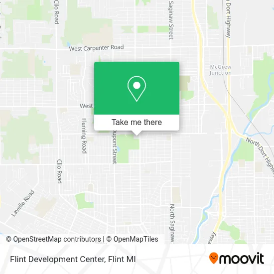 Flint Development Center map