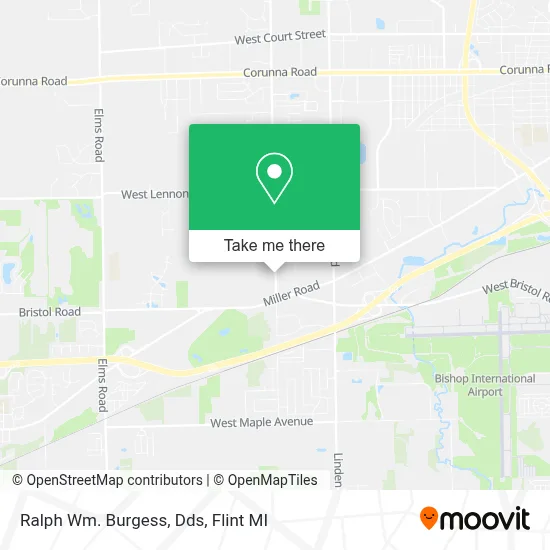 Ralph Wm. Burgess, Dds map