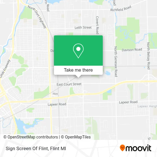 Sign Screen Of Flint map