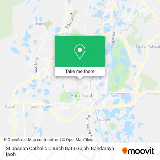 Peta St Joseph Catholic Church Batu Gajah