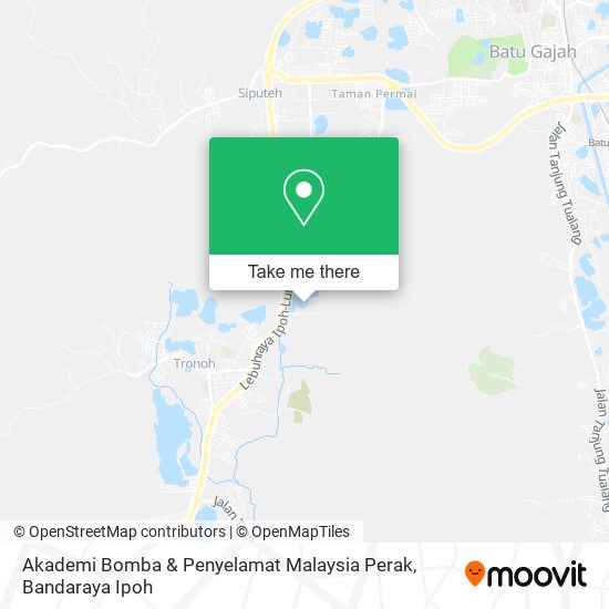 Akademi Bomba & Penyelamat Malaysia Perak map