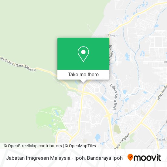 Jabatan Imigresen Malaysia - Ipoh map