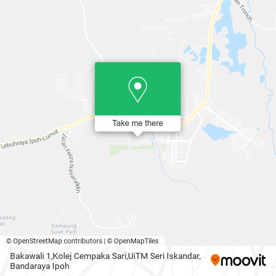 Bakawali 1,Kolej Cempaka Sari,UiTM Seri Iskandar map