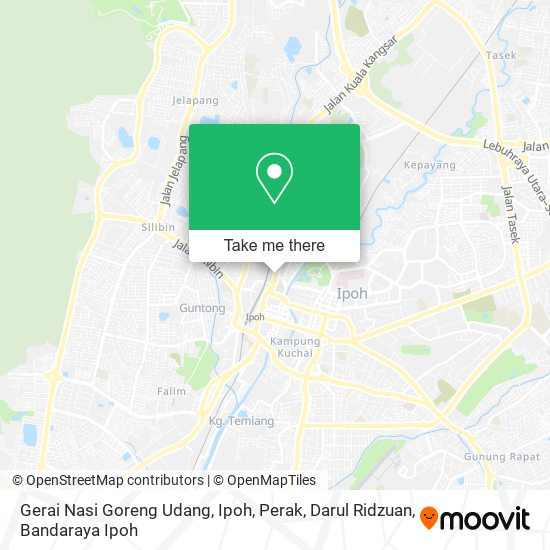 Peta Gerai Nasi Goreng Udang, Ipoh, Perak, Darul Ridzuan