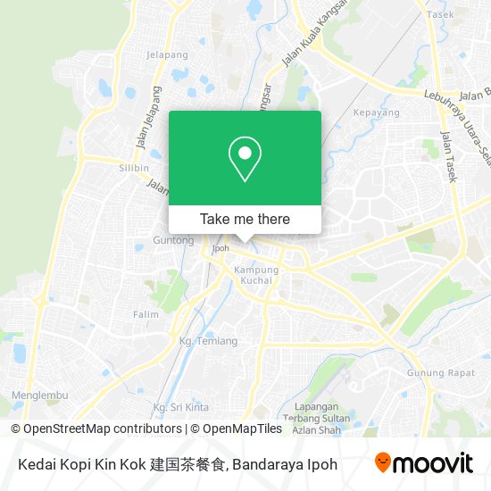 Peta Kedai Kopi Kin Kok 建国茶餐食