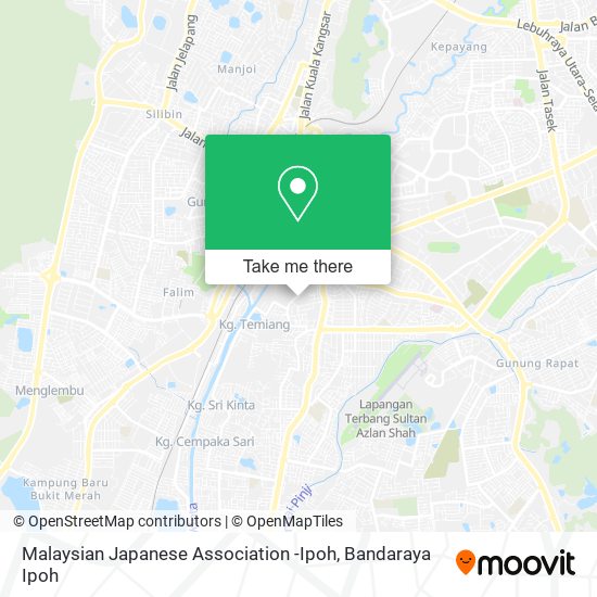 Malaysian Japanese Association -Ipoh map