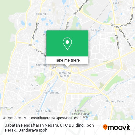 Jabatan Pendaftaran Negara, UTC Building, Ipoh Perak. map