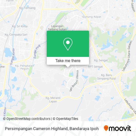Persimpangan Cameron Highland map