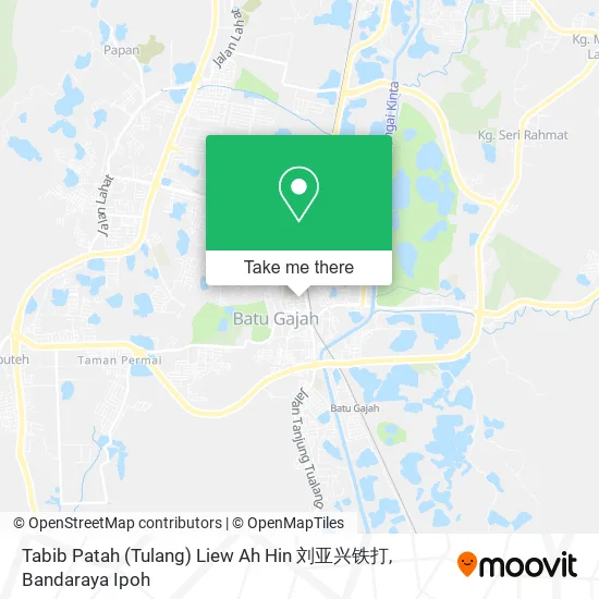 Peta Tabib Patah (Tulang) Liew Ah Hin 刘亚兴铁打