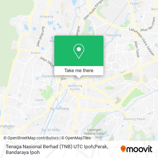 Tenaga Nasional Berhad (TNB) UTC Ipoh,Perak map