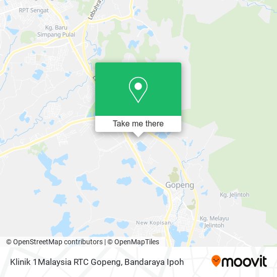 Klinik 1Malaysia RTC Gopeng map