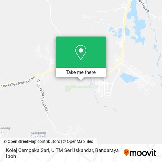 Kolej Cempaka Sari, UiTM Seri Iskandar map
