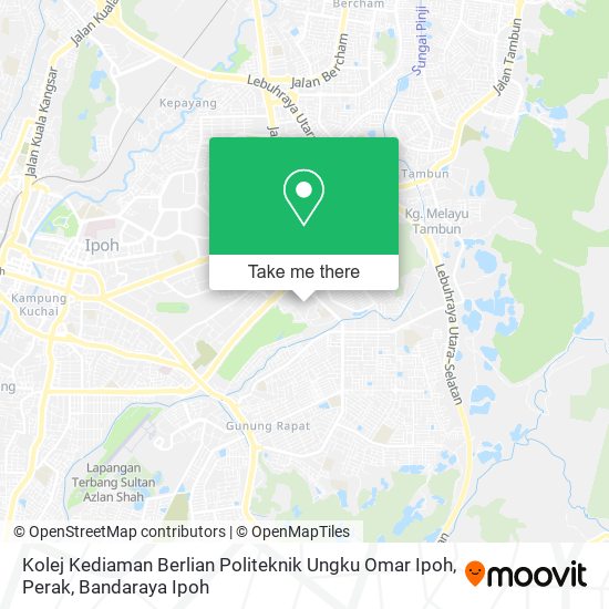 Kolej Kediaman Berlian Politeknik Ungku Omar Ipoh, Perak map