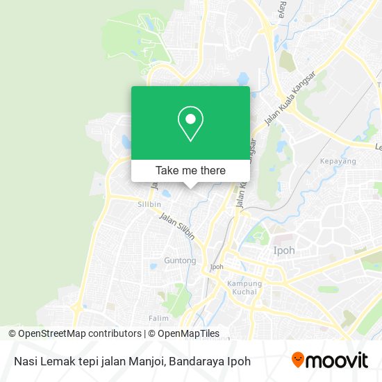 Peta Nasi Lemak tepi jalan Manjoi
