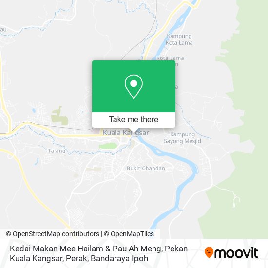 Kedai Makan Mee Hailam & Pau Ah Meng, Pekan Kuala Kangsar, Perak map