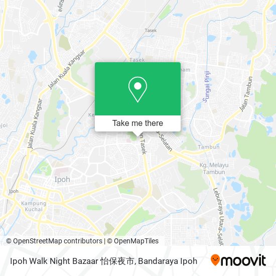 Peta Ipoh Walk Night Bazaar 怡保夜市