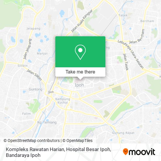 Peta Kompleks Rawatan Harian, Hospital Besar Ipoh