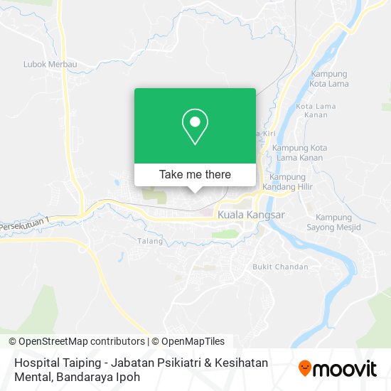 Peta Hospital Taiping - Jabatan Psikiatri & Kesihatan Mental